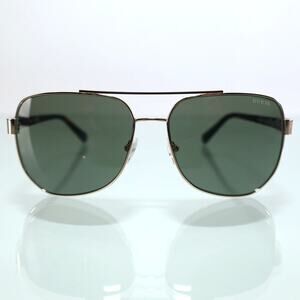 GUESS Metal Pilot Aviator Sunglasses – Gold / Green – NWT